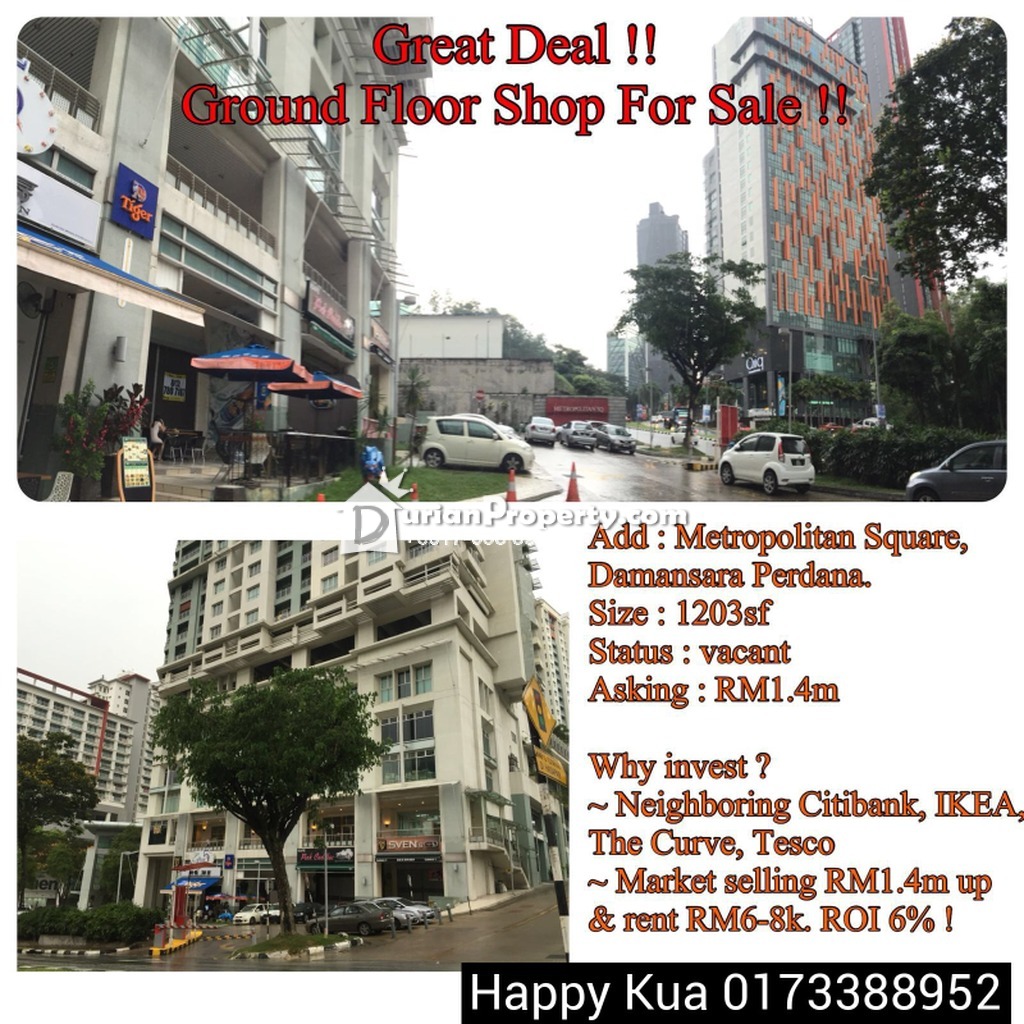 Shop Office For Sale At Metropolitan Square Damansara Perdana For Rm 1 400 000 By Happy Kua Tik Koon Durianproperty