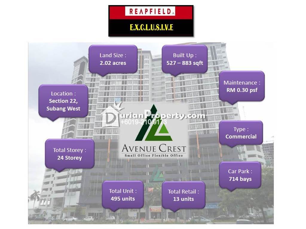 SOFO For Sale at Avenue Crest, Shah Alam for RM 254,898 by 