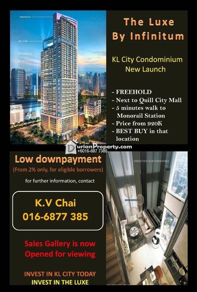 Serviced Residence For Sale At The Luxe By Infinitum Kuala Lumpur For Rm 1 100 000 By K V Chai Durianproperty