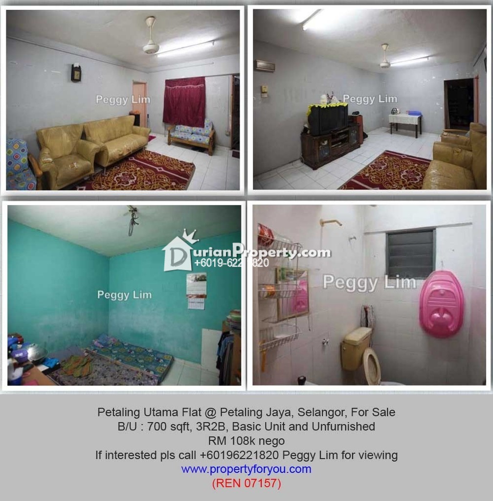 Flat For Sale at Taman Petaling Utama, PJ South for RM 108,000 by 