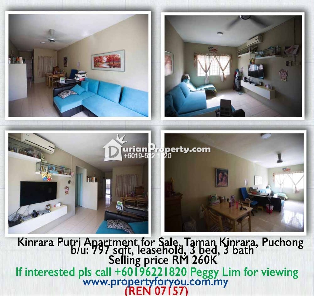 Apartment For Sale At Kinrara Putri Puchong For Rm 260 000 By Peggy Lim Durianproperty