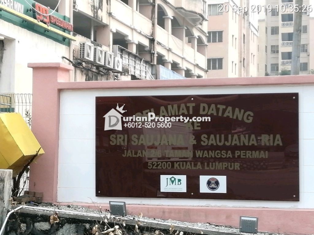 Apartment For Auction At Saujana Ria Apartment Taman Wangsa Permai For Rm 117 000 By Hester Durianproperty