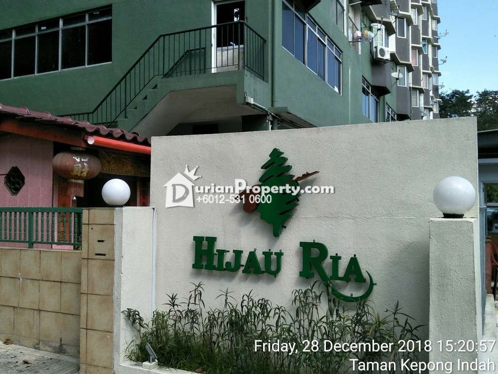 Apartment For Auction at Hijau Ria Apartment, Taman Kepong Indah