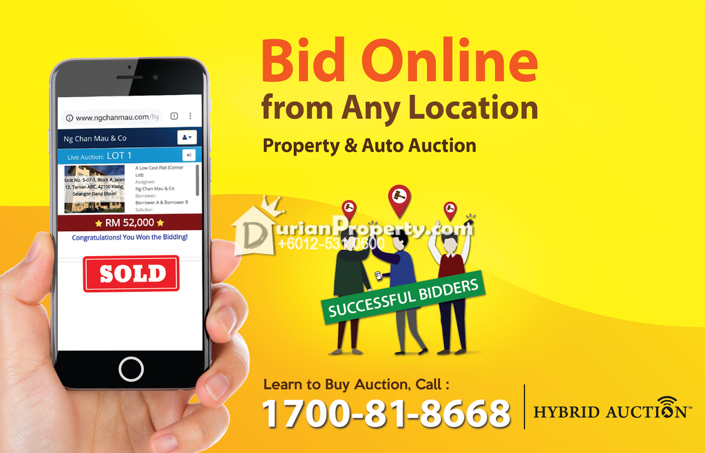 Terrace House For Auction at Laman Orkid, Nilai for RM 540,000 by