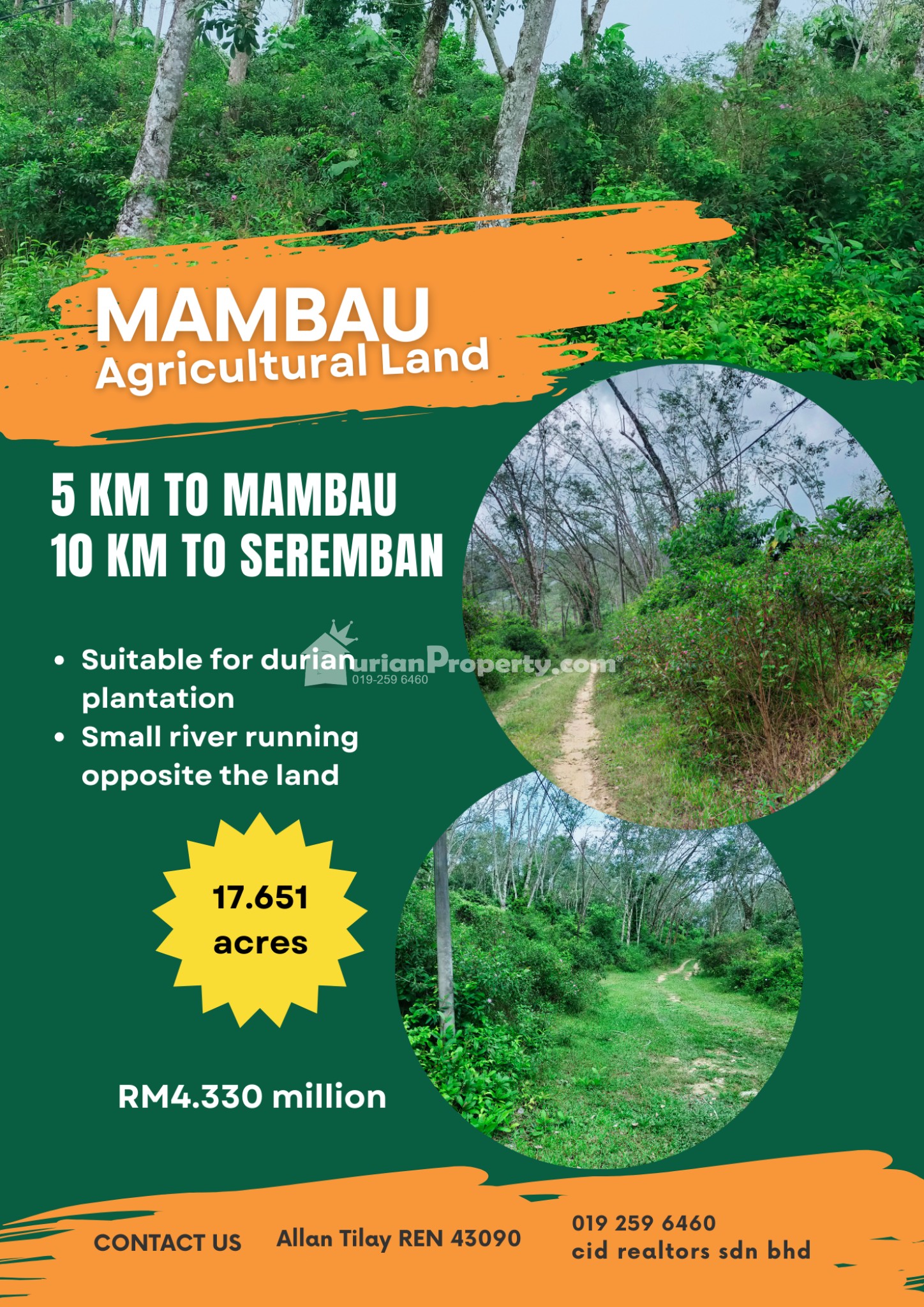 Agriculture Land For Sale at Mambau
