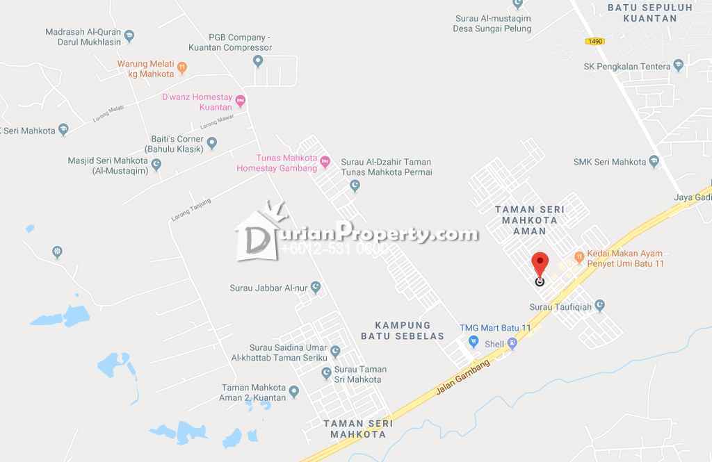 Teres 2 Tingkat Taman Seri Mahkota Aman Batu 11 Kuantan Ainkam2uproperty