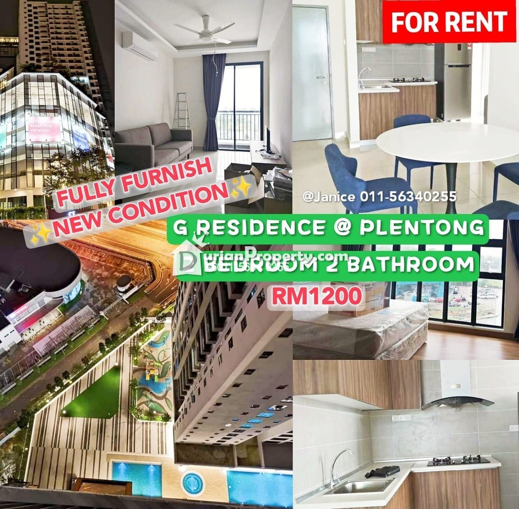 Apartment For Rent At G Residence Plentong For Rm 1 200 By Janice Chan Durianproperty