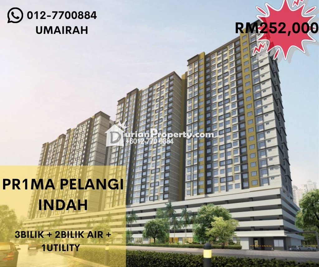 Apartment For Sale at Taman Pelangi Indah, Ulu Tiram for RM 280,000 by