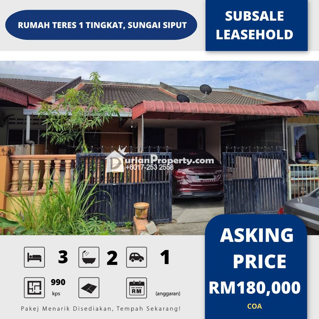 Terrace House For Sale at Taman Teluk Gedung Indah, Port Klang for RM