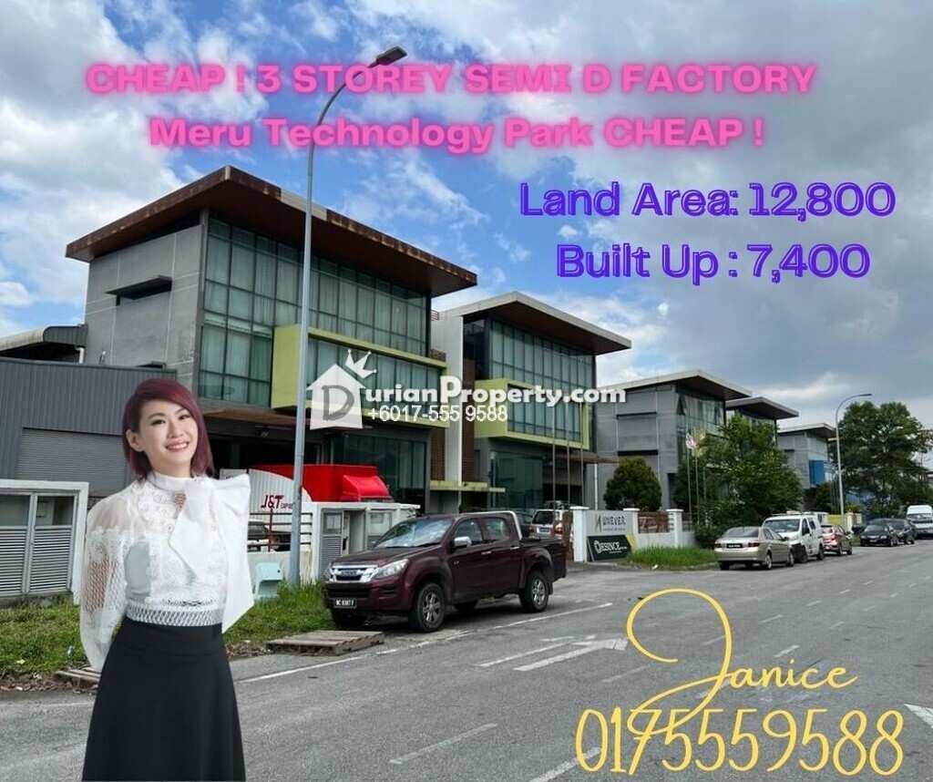 SemiD Factory For Sale at Meru Industrial Park, Klang