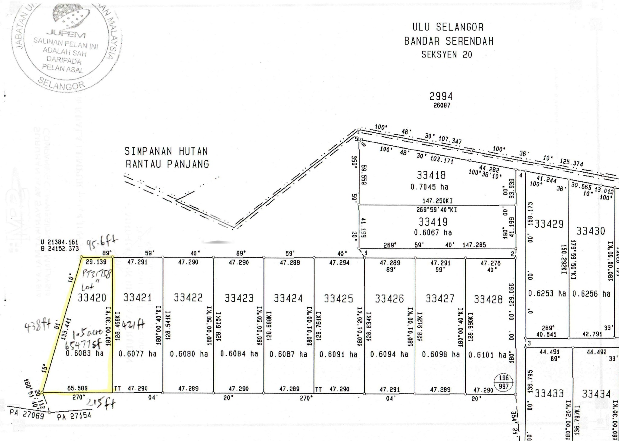 Agriculture Land For Rent at Rawang