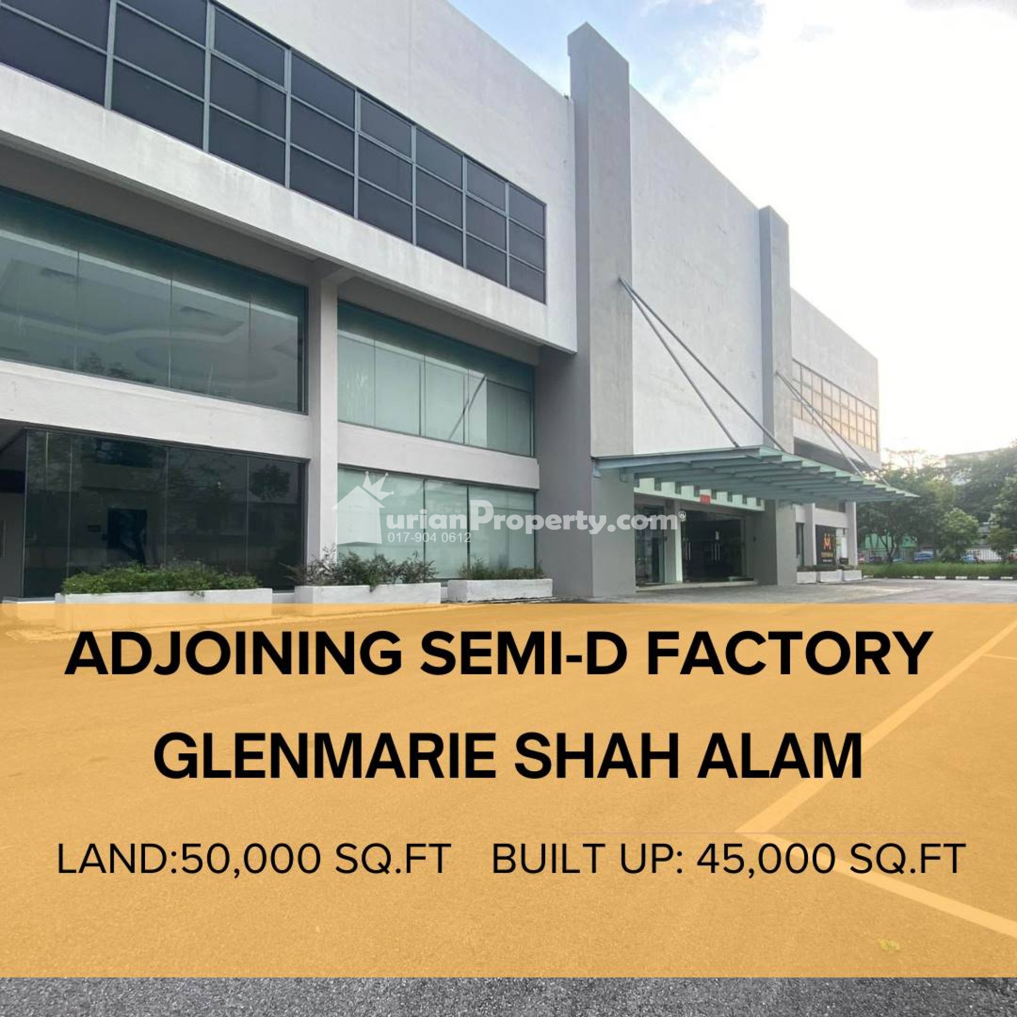 Semi-D Factory For Rent at Hicom Glenmarie Industrial Park