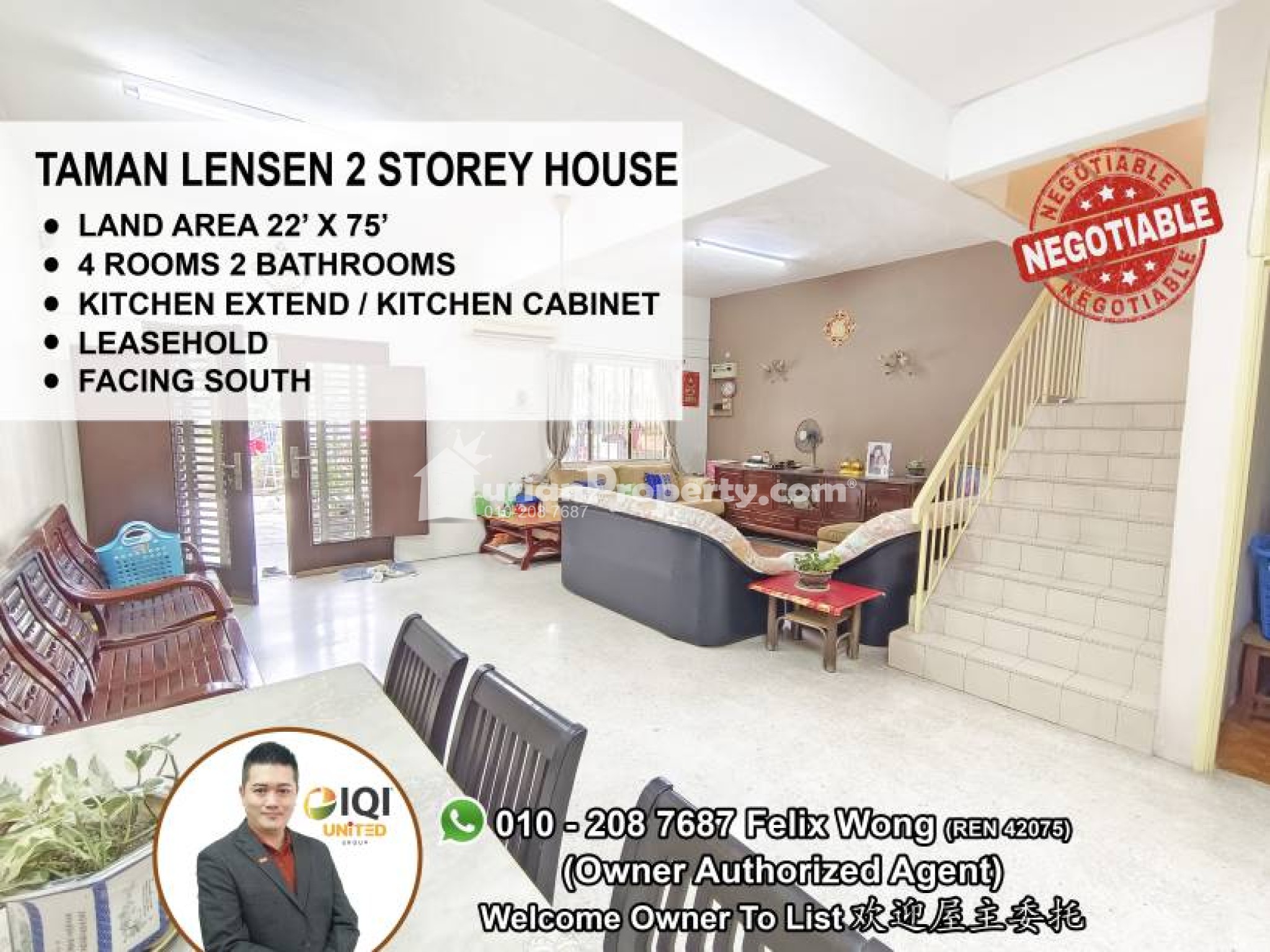 Terrace House For Sale at Taman Len Sen