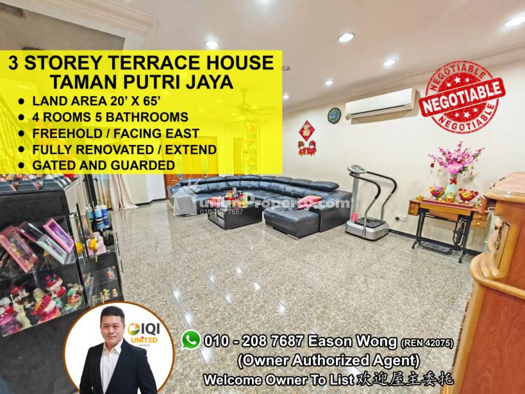 Terrace House For Sale at Taman Putri Jaya