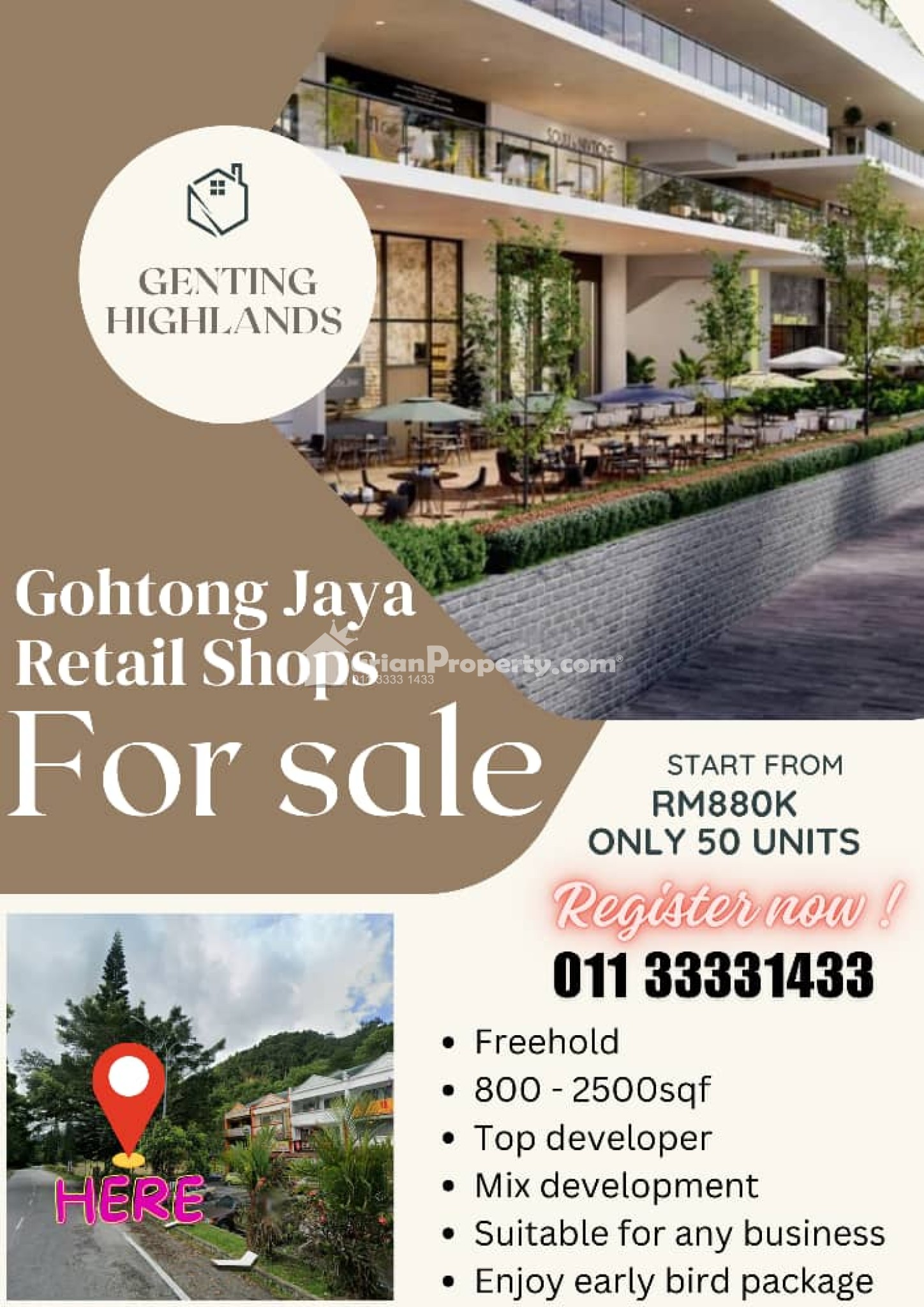 Shop For Sale at Gohtong Jaya