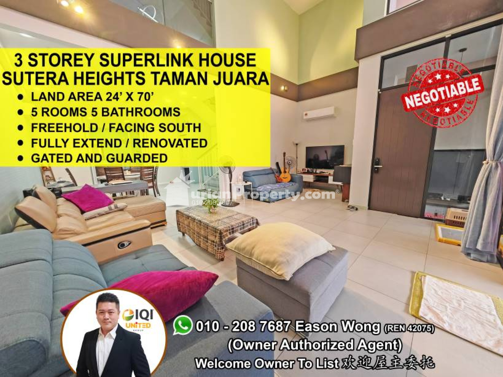 Terrace House For Sale at Sutera Heights