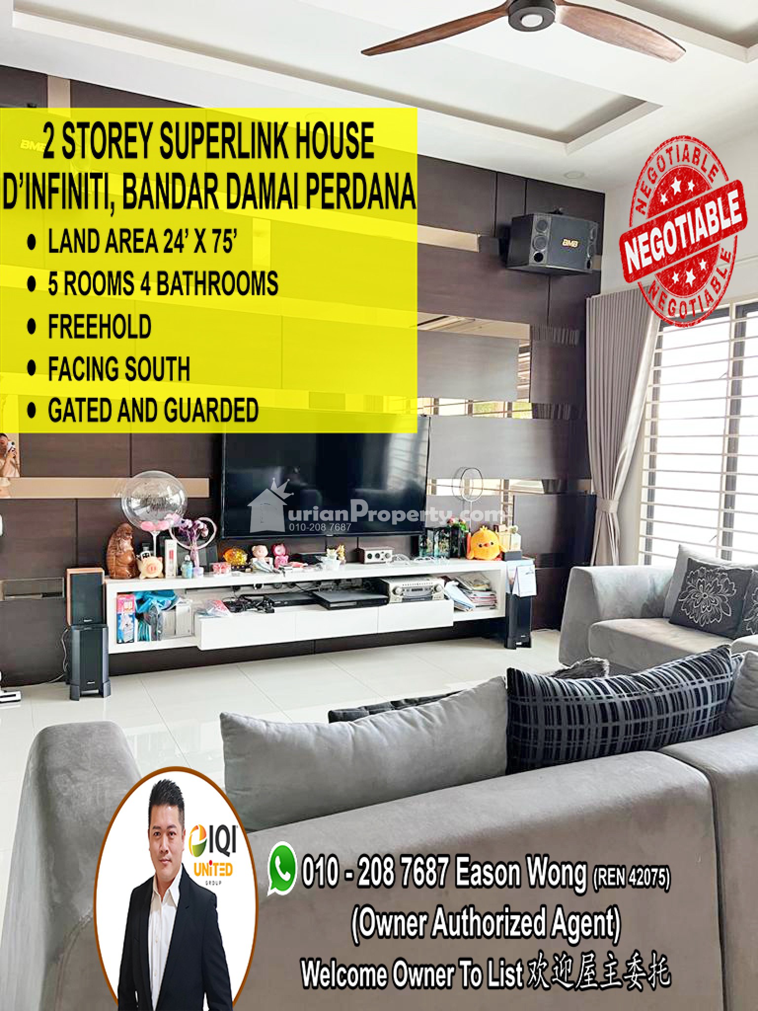 Terrace House For Sale at D'Infiniti