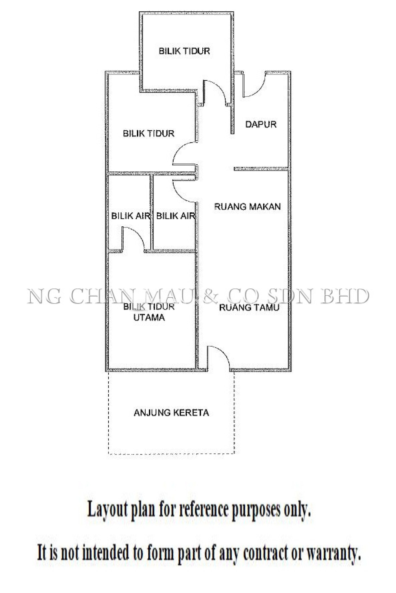 Terrace House For Auction at Perumahan Balok Baru