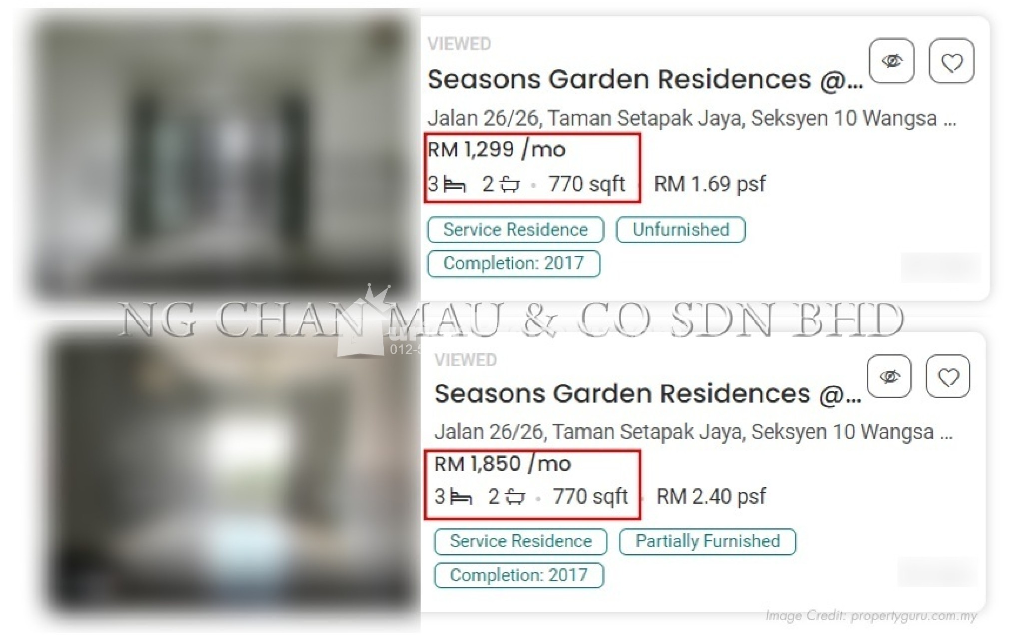 Serviced Residence For Auction at Seasons Garden