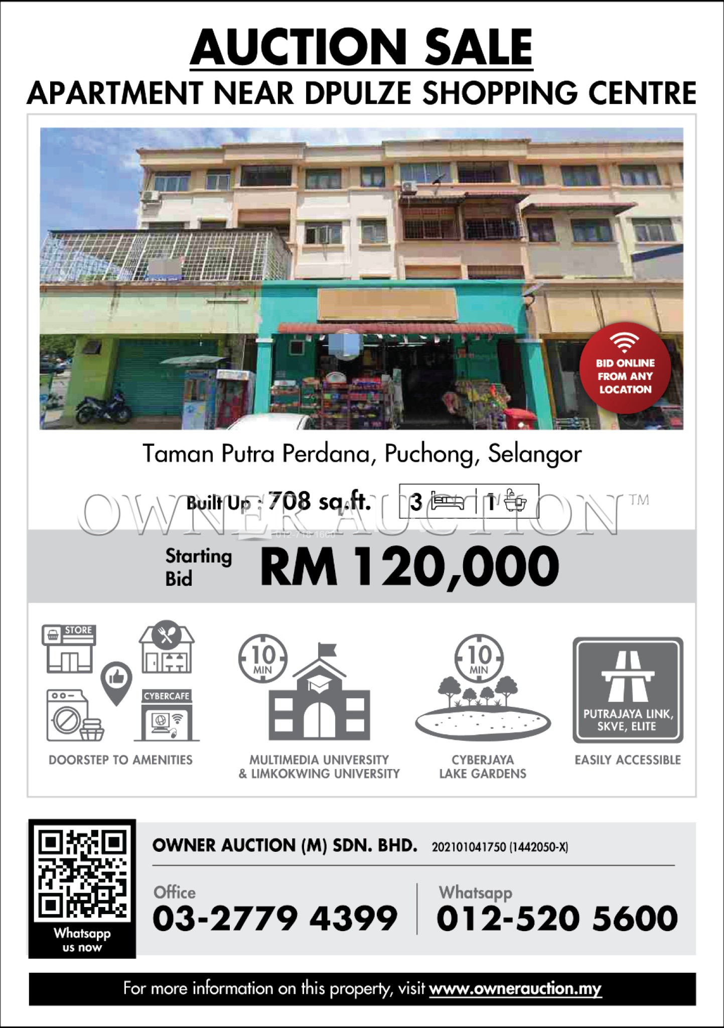 Apartment For Auction at Taman Putra Perdana