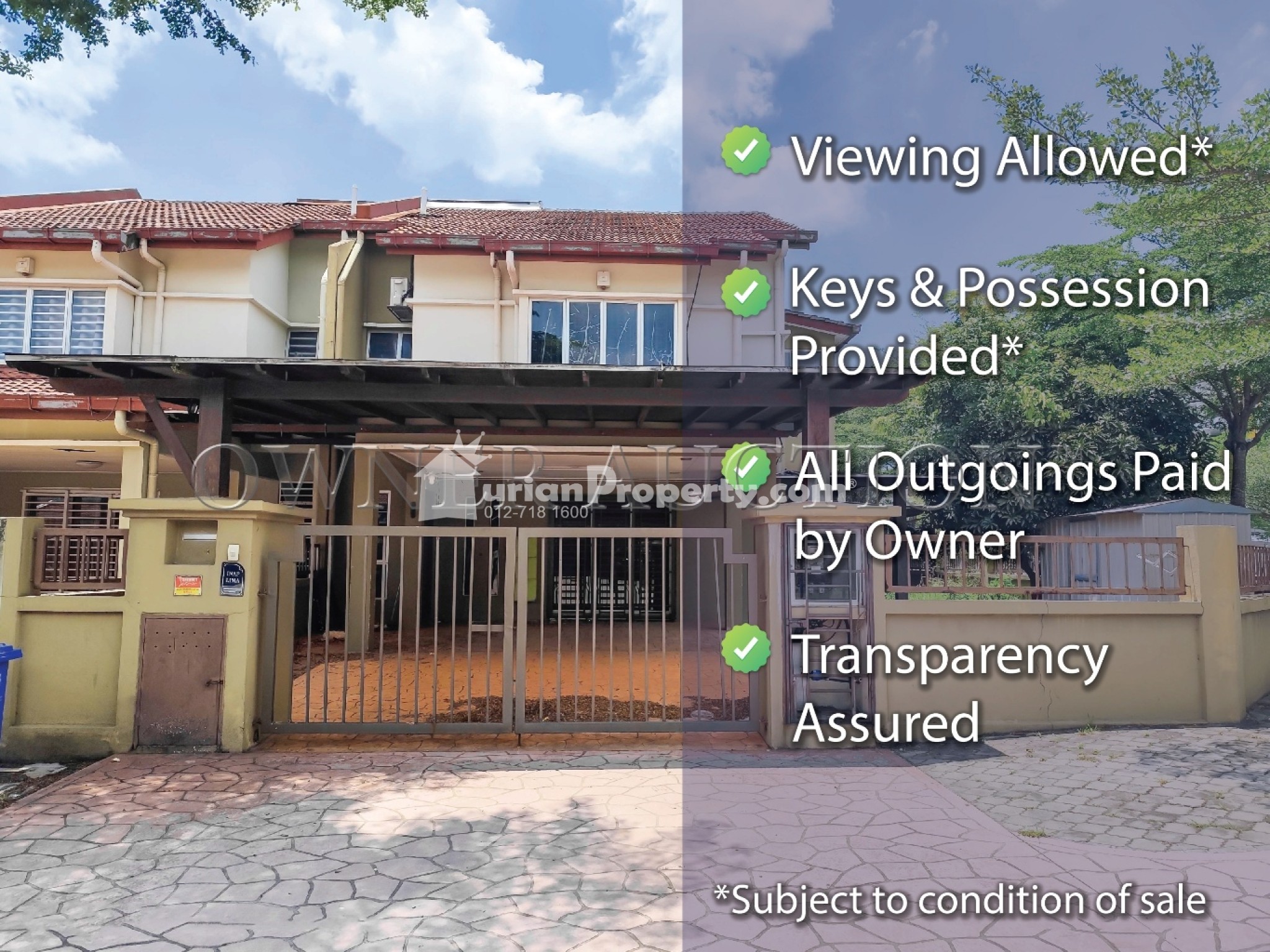 Terrace House For Auction at Cahaya Alam