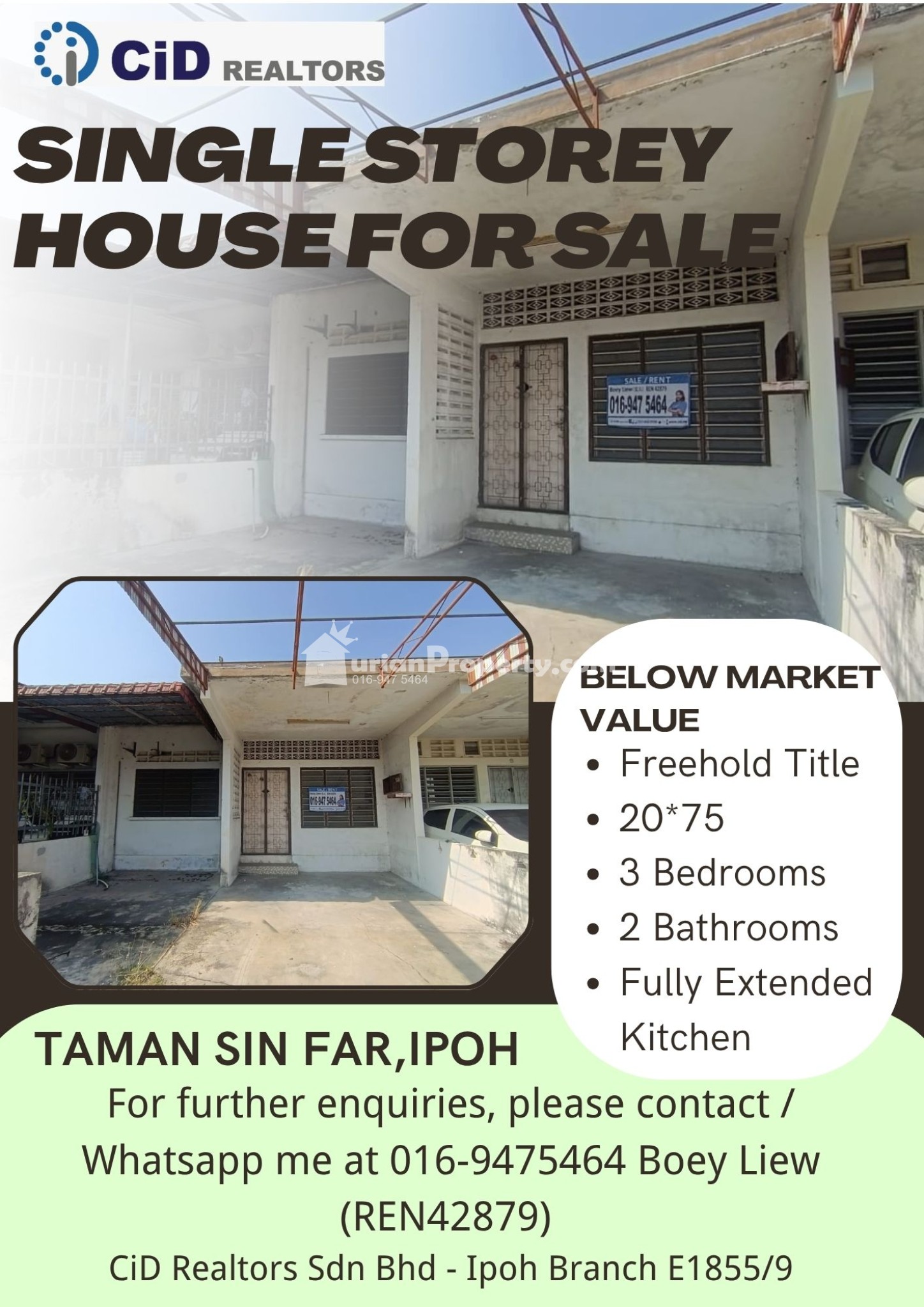 Terrace House For Sale at Taman Sinfar