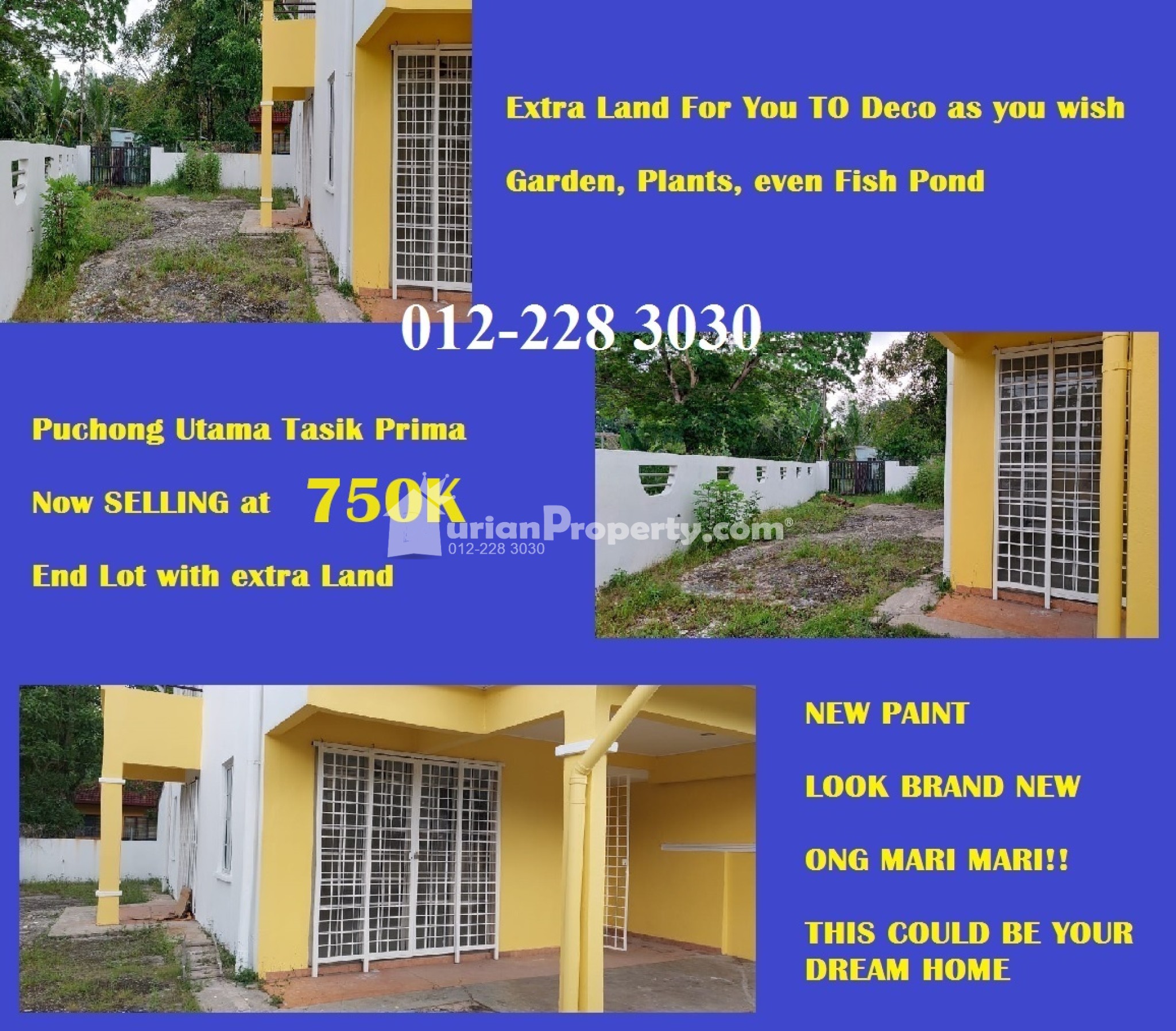 Terrace House For Sale at Taman Tasik Prima