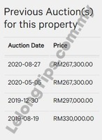 Terrace House For Auction at Panorama Lapangan Perdana, Ipoh