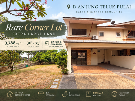 Terrace House For Sale at D’anjung  Teluk Pulai