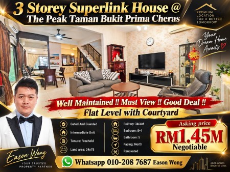 Terrace House For Sale at The Peak