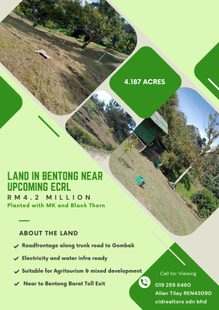 Agriculture Land For Sale at Bentong
