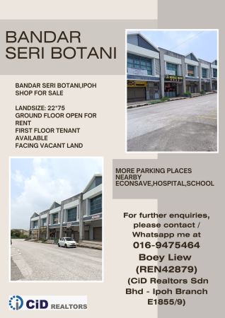 Shop For Sale at Bandar Seri Botani