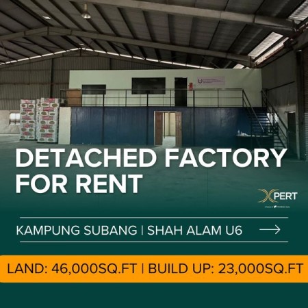 Detached Factory For Rent at Kampung Baru Subang