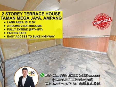 Terrace House For Sale at Taman Mega Jaya