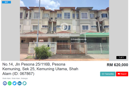 Terrace House For Sale at Pesona Kemuning