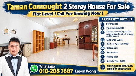 Terrace House For Sale at Taman Connaught