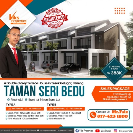 Terrace House New Launch at Taman Seri Bedu