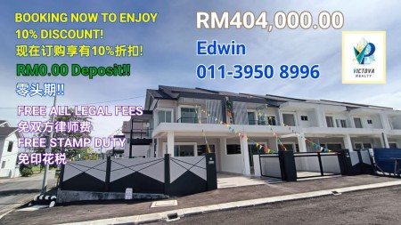 Terrace House For Sale at Taman Klebang Emas