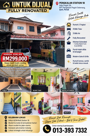 Terrace House For Sale at Hala Pegoh 38