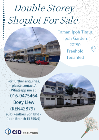 Shop For Sale at Taman Ipoh Timur