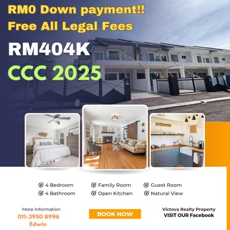 Terrace House For Sale at Taman Klebang Emas