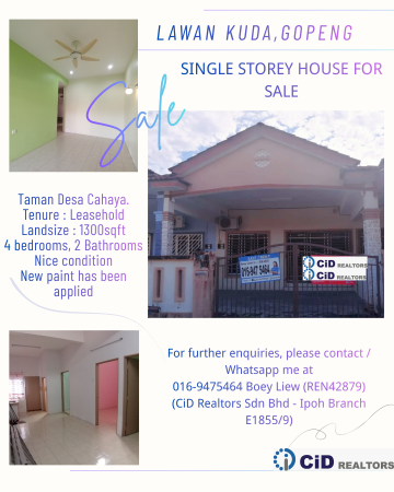 Terrace House For Sale at Taman Lawan Kuda