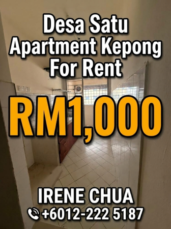 Flat For Rent at Desa Satu