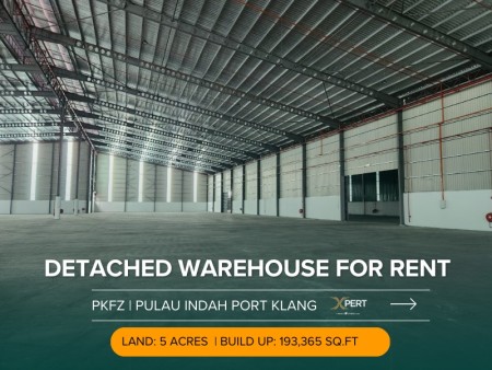 Detached Warehouse For Rent at Kawasan Perindustrian Klang Utama