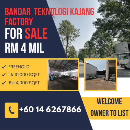 Semi-D Factory For Sale at Bandar Teknologi Kajang