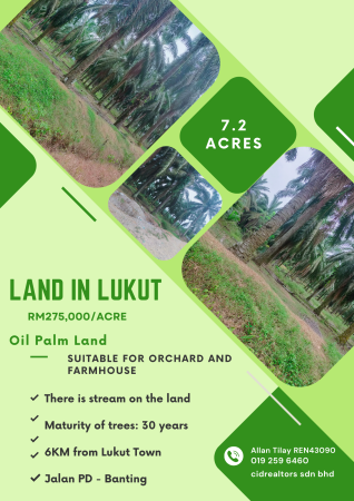 Agriculture Land For Sale at Lukut